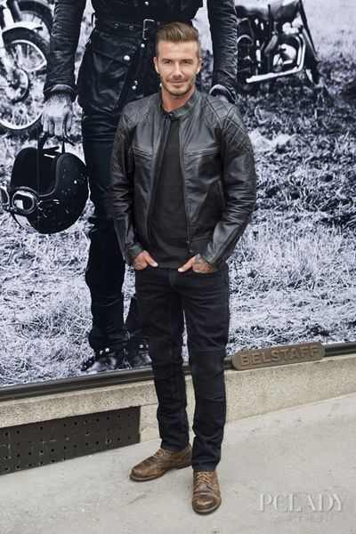 型男都爱皮夹克 跟贝克汉姆学穿机车皮衣