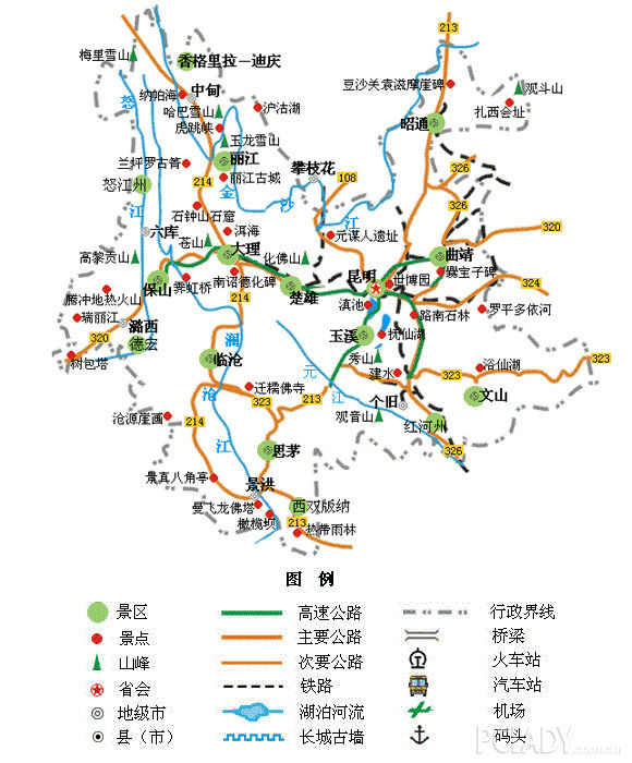 各省旅遊簡圖集錦